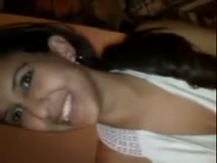 Adorable white wife with dark skin gives me her head on webcam.